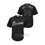 Camiseta Beisbol Hombre Atlanta Braves Matt Joyce 2019 Players Weekend Sweet Swingin Replica Negro