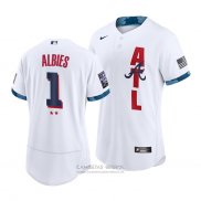 Camiseta Beisbol Hombre Atlanta Braves Ozzie Albies 2021 All Star Autentico Blanco