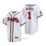 Camiseta Beisbol Hombre Atlanta Braves Ozzie Albies 2022 Gold Program Replica Blanco Camiseta Beisbol Hombre Atlanta Braves Ozzie Albies 2022 Gold Program Replica Blanco