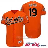Camiseta Beisbol Hombre Baltimore Orioles 19 Chris Davis Naranja 2017 Flex Base