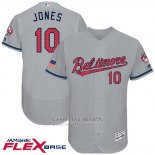 Camiseta Beisbol Hombre Baltimore Orioles 2017 Estrellas Y Rayas 10 Adam Jones Gris Flex Base
