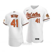 Camiseta Beisbol Hombre Baltimore Orioles Tyler Nevin Autentico Primera Blanco