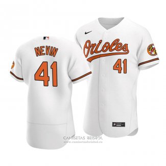 Camiseta Beisbol Hombre Baltimore Orioles Tyler Nevin Autentico Primera Blanco