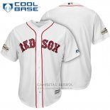 Camiseta Beisbol Hombre Boston Red Sox 2017 Postemporada Blanco Cool Base