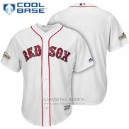 Camiseta Beisbol Hombre Boston Red Sox 2017 Postemporada Blanco Cool Base