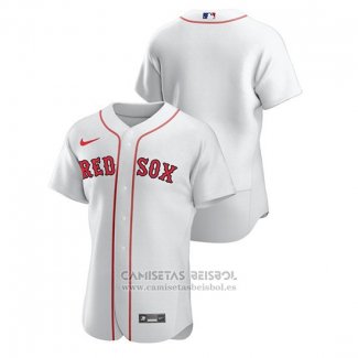 Camiseta Beisbol Hombre Boston Red Sox Autentico Blanco