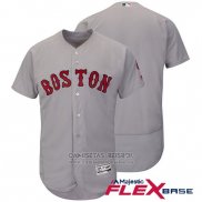 Camiseta Beisbol Hombre Boston Red Sox Gris Autentico Collection Flex Base