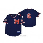 Camiseta Beisbol Hombre Boston Red Sox Memphis 6 Mesh Replica Azul