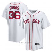 Camiseta Beisbol Hombre Boston Red Sox Triston Casas Primera Replica Blanco