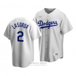 Camiseta Beisbol Hombre Brooklyn Los Angeles Dodgers White Tommy Lasorda Cooperstown Collection Primera Blanco