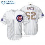 Camiseta Beisbol Hombre Chicago Cubs 62 Caleb Smith Blanco Oro Cool Base