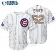 Camiseta Beisbol Hombre Chicago Cubs 62 Caleb Smith Blanco Oro Cool Base