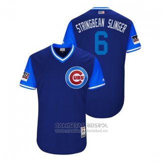 Camiseta Beisbol Hombre Chicago Cubs Carl Edwards Jr 2018 LLWS Players Weekend Stringbean Slinger Azul