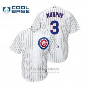 Camiseta Beisbol Hombre Chicago Cubs Daniel Murphy Cool Base Primera Blanco