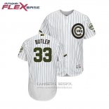 Camiseta Beisbol Hombre Chicago Cubs Eddie Butler 2018 Dia de los Caidos Flex Base Blanco