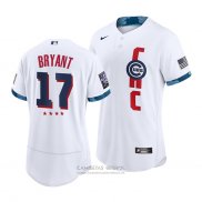 Camiseta Beisbol Hombre Chicago Cubs Kris Bryant 2021 All Star Autentico Blanco