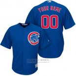 Camiseta Beisbol Hombre Chicago Cubs Personalizada Azul