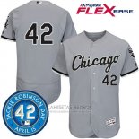 Camiseta Beisbol Hombre Chicago White Sox 42 Jackie Robinson Flex Base Gris