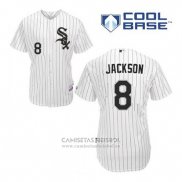Camiseta Beisbol Hombre Chicago White Sox 8 Bo Jackson Blanco Primera Cool Base