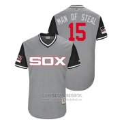 Camiseta Beisbol Hombre Chicago White Sox Adam Engel 2018 LLWS Players Weekend Man Of Steal Gris