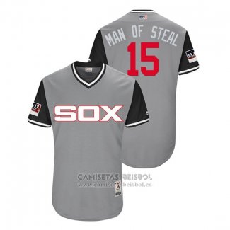 Camiseta Beisbol Hombre Chicago White Sox Adam Engel 2018 LLWS Players Weekend Man Of Steal Gris