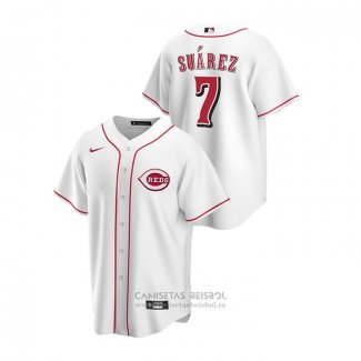 Camiseta Beisbol Hombre Cincinnati Reds Eugenio Suarez Replica Primera Blanco