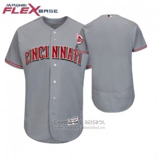 Camiseta Beisbol Hombre Cincinnati Reds Gris 2018 Dia de la Madre Flex Base