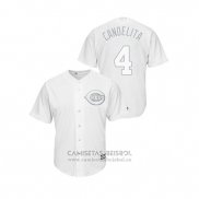 Camiseta Beisbol Hombre Cincinnati Reds Jose Iglesias 2019 Players Weekend Candelita Replica Blanco