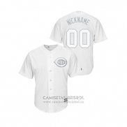 Camiseta Beisbol Hombre Cincinnati Reds Personalizada 2019 Players Weekend Nickname Replica Blanco