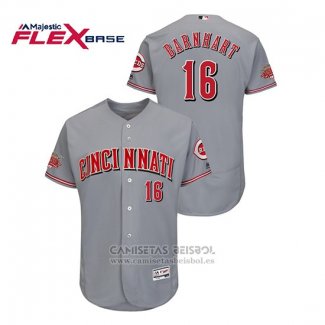 Camiseta Beisbol Hombre Cincinnati Reds Tucker Barnhart Flex Base Gris