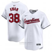 Camiseta Beisbol Hombre Cleveland Guardians Steven Kwan Primera Limited Blanco