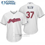 Camiseta Beisbol Hombre Cleveland Indians 2017 Estrellas y Rayas 37 Cody Allen Blanco Cool Base