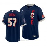 Camiseta Beisbol Hombre Cleveland Indians Shane Bieber 2021 All Star Replica Azul
