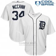 Camiseta Beisbol Hombre Detroit Tigers James Mccann Blanco Cool Base