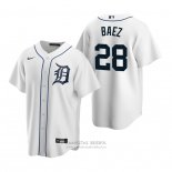 Camiseta Beisbol Hombre Detroit Tigers Javier Baez Replica Primera Blanco