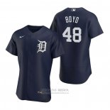Camiseta Beisbol Hombre Detroit Tigers Matthew Boyd Autentico 2020 Alterno Azul