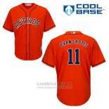 Camiseta Beisbol Hombre Houston Astros Evan Gattis 11 Naranja Alterno Cool Base