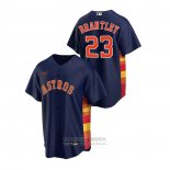 Camiseta Beisbol Hombre Houston Astros Michael Brantley Replica Alterno Azul