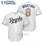 Camiseta Beisbol Hombre Kansas City Royals 8 Mike Moustakas Blanco 2017 Cool Base