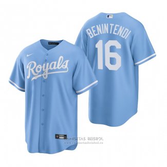 Camiseta Beisbol Hombre Kansas City Royals Andrew Benintendi Replica Alterno Azul