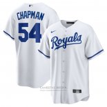 Camiseta Beisbol Hombre Kansas City Royals Aroldis Chapman Primera Replica Blanco