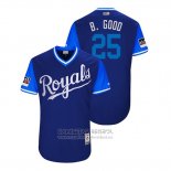 Camiseta Beisbol Hombre Kansas City Royals Brian Goodwin 2018 LLWS Players Weekend B. Good Azul