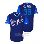 Camiseta Beisbol Hombre Kansas City Royals Jorge Bonifacio 2018 LLWS Players Weekend El Boni Azul