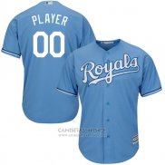 Camiseta Beisbol Hombre Kansas City Royals Personalizada Azul2