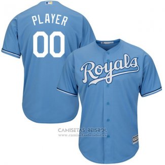 Camiseta Beisbol Hombre Kansas City Royals Personalizada Azul2