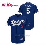 Camiseta Beisbol Hombre Los Angeles Dodgers Corey Seager Flex Base Azul