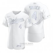 Camiseta Beisbol Hombre Los Angeles Dodgers Duke Snider Awards Collection Retirement Blanco