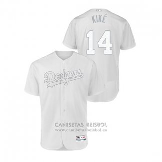 Camiseta Beisbol Hombre Los Angeles Dodgers Enrique Hernandez 2019 Players Weekend Autentico Blanco