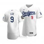 Camiseta Beisbol Hombre Los Angeles Dodgers Gavin Lux 2020 Autentico Primera Blanco