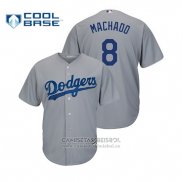 Camiseta Beisbol Hombre Los Angeles Dodgers Manny Machado Cool Base Road Gris